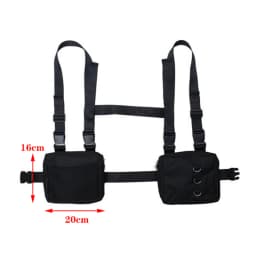 Hip Hop Chest Bag Tactical Streetwear Waist Pack Unisex Outdoor Functional Vest Bag Two Pockets Harness Chest Rig Bag Disco Pack