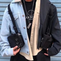 Hip Hop Chest Bag Tactical Streetwear Waist Pack Unisex Outdoor Functional Vest Bag Two Pockets Harness Chest Rig Bag Disco Pack