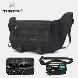 Tigernu Men's Crossbody Bag Large Capacity Waist Bag Male Sling Bag Hunting Outdoor Chest Bag Hiking Messenger Bag