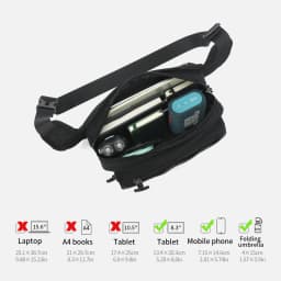 Tigernu Men's Crossbody Bag Large Capacity Waist Bag Male Sling Bag Hunting Outdoor Chest Bag Hiking Messenger Bag
