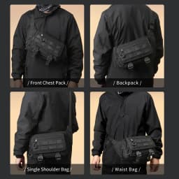 Tigernu Men's Crossbody Bag Large Capacity Waist Bag Male Sling Bag Hunting Outdoor Chest Bag Hiking Messenger Bag