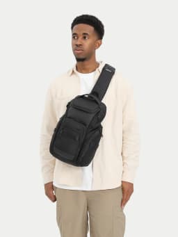 OZUKO Business Commuter Men's Chest Bag Fashion Multi-functional Shoulder Bag Lightweight Travel Waterproof Crossbody Bag