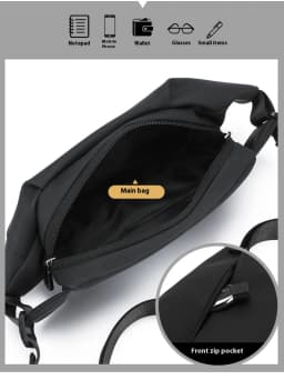 New Waist Bag, Outdoor Chest Bag, Business Crossbody Bag, Multifunctional and Trendy Chest Bag, Men's Sports Shoulder Bag