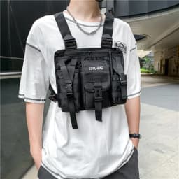 CCRXRQ Hip-hop Streetwear Men Chest Bags 2026 New Fashion Unisex Tactical Vest Backpacks Multi-function Sport Travel Chest Pack