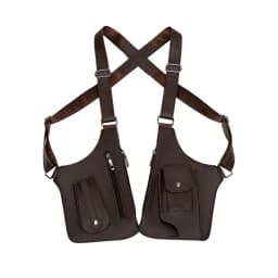 Luxury Design Men's Tactical Vest Bag High Quality PU Leather Man Chest bag Phone Pouch Vintage Design Underarm Back Pack Bags