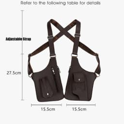 Luxury Design Men's Tactical Vest Bag High Quality PU Leather Man Chest bag Phone Pouch Vintage Design Underarm Back Pack Bags