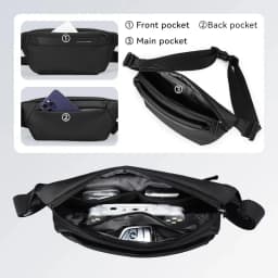 Men's Chest Bag Business Leisure Multifunctional Sports Cycling Crossbody Bag Waist Single Shoulder Bag Motorcycle Fishing