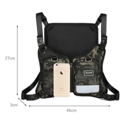 Fashion Trends Men's Tactical Chest Pack Vest Bag High Quality Men's Backpack Shoulder Bag Stylish Elegant Invisible Men Bag Sac