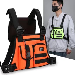 Men's Tactical Waist Pack Vest Bag Light Nylon Fabric Men's Backpack Shoulder Bag Fashion Casual Design Men Bag Chest Pack Bolsa