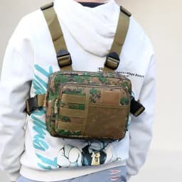 Tactics Vest Bag Streetwear Chest Bag Fashion Portable Oxford Outdoor Multi-pockets Bags Waterproof for Running Travel sling bag