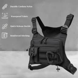Outdoor Tactical Chest Bag Men's Vest EDCAnti-Theft Chest Pack for Cycling Bags Running Front Chest Bag Sports Vest Bag
