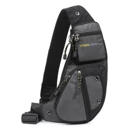 Casual Oxford Cloth Crossbody Bag Men's Fashion Single Shoulder Bag Street Style Leisure Chest Bag for Men with Zipper
