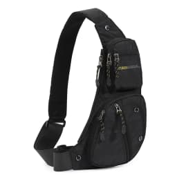Casual Oxford Cloth Crossbody Bag Men's Fashion Single Shoulder Bag Street Style Leisure Chest Bag for Men with Zipper