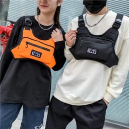 Fashion Men's Oxford Chest Packs 2026 New High Quality Nylon Unisex Chest Rig Bags Hip Hop Multi-pocket Tactical Vest Backpack