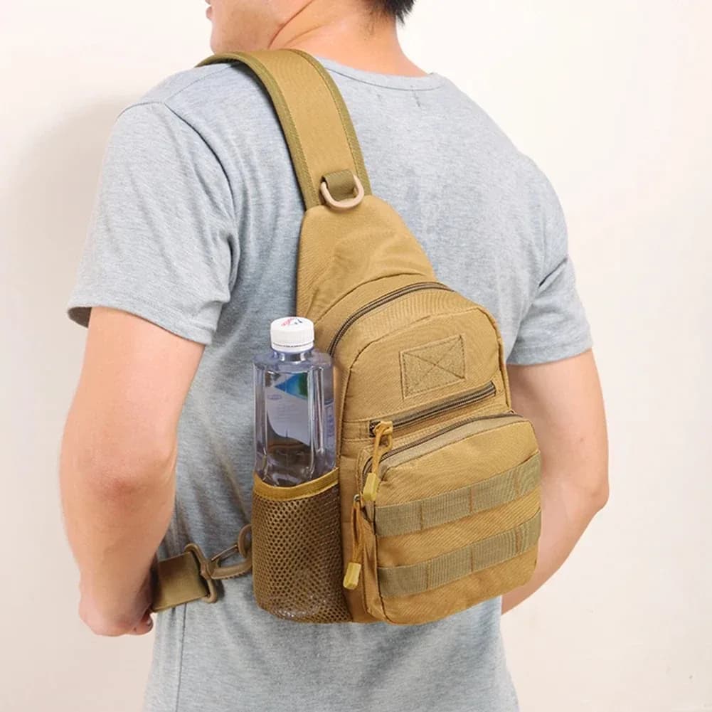 Water bottle chest bag outdoor sports cycling hiking chest bag multi-function outdoor leisure bag messenger bag