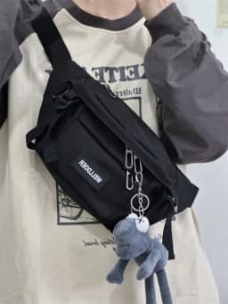 Casual Unisex Large Capacity Crossbody Chest Bag Student Leisure Korean Style Versatile Day System Men's Fashion Bag