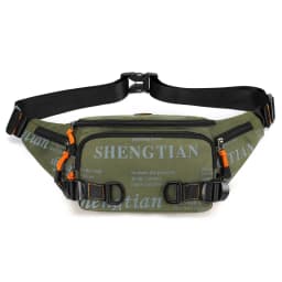Summer Large Capacity Waterproof Nylon Sports Crossbody Bag for Men Outdoor Casual Mobile Phone Bag Fashionable Leisure Waist...