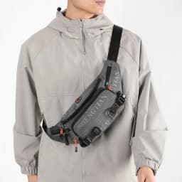 Summer Large Capacity Waterproof Nylon Sports Crossbody Bag for Men Outdoor Casual Mobile Phone Bag Fashionable Leisure Waist...