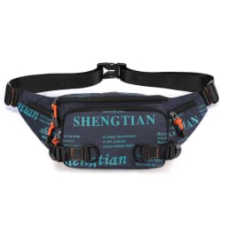 Summer Large Capacity Waterproof Nylon Sports Crossbody Bag for Men Outdoor Casual Mobile Phone Bag Fashionable Leisure Waist...