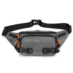 Summer Large Capacity Waterproof Nylon Sports Crossbody Bag for Men Outdoor Casual Mobile Phone Bag Fashionable Leisure Waist...