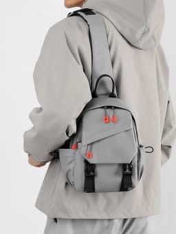 Casual Men's Crossbody Bag 2025 New Style Nylon Material Sport Riding Bag Multifunctional Trendy Backpack Yeelar Pure Color