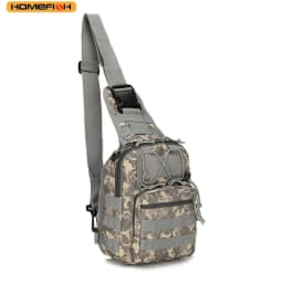 HOMEFISH Outdoor Tactical Shoulder Crossbody Bag for Men Women, Chest Pack Ideal for Hiking, Camping & Travel
