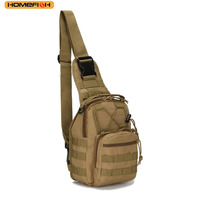 HOMEFISH Outdoor Tactical Shoulder Crossbody Bag for Men Women, Chest Pack Ideal for Hiking, Camping & Travel