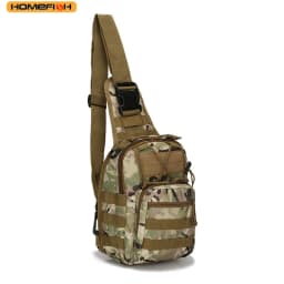 HOMEFISH Outdoor Tactical Shoulder Crossbody Bag for Men Women, Chest Pack Ideal for Hiking, Camping & Travel