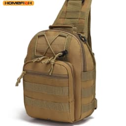 HOMEFISH Outdoor Tactical Shoulder Crossbody Bag for Men Women, Chest Pack Ideal for Hiking, Camping & Travel