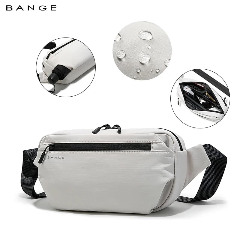 BANGE Anti-Theft Waterproof Chest Bag Multi-Carry Modes Sling Crossbody Travel Shoulder Bag for Men Ourdoor Sports Fit 7.9'' Pad