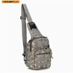 HOMEFISH Tactical Chest Bag for Men and Women, Outdoor Crossbody Shoulder Bag for Hiking, Camping, Travel and Sports