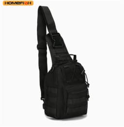 HOMEFISH Tactical Chest Bag for Men and Women, Outdoor Crossbody Shoulder Bag for Hiking, Camping, Travel and Sports