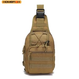 HOMEFISH Tactical Chest Bag for Men and Women, Outdoor Crossbody Shoulder Bag for Hiking, Camping, Travel and Sports