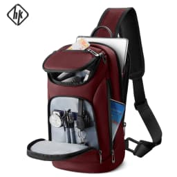 HK Multifunctional Business Chest Bag Waterproof and Scratch-Resistant Men’s Bag Lightweight High-End Fashionable Shoulder Bag