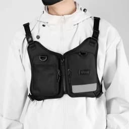 Tactical Camouflage Backpack Men's Personality Vest Bag Casual Nylon Fabric Unisex Crossbody Bag for Leisure Scenarios