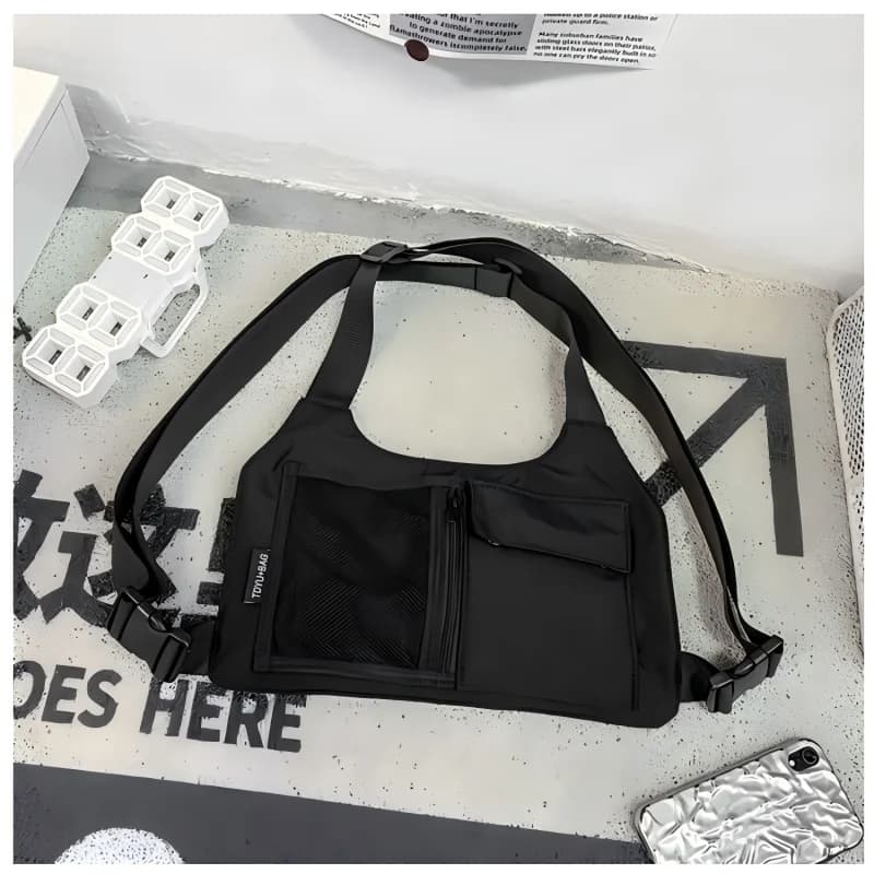 Homefish Hip-hop Streetwear Unisex Chest Rig Bag High Quality Nylon Chest Bags Multi-function Tactical Vest Backpack