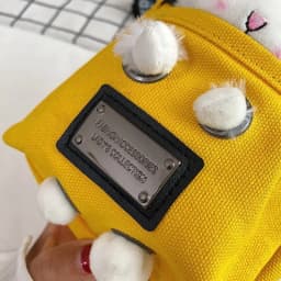 Cute Cartoon Lamb Plush Crossbody Bag Women's Soft Canvas Chest Bag Korean Style Casual Shoulder Bag Animal Pattern