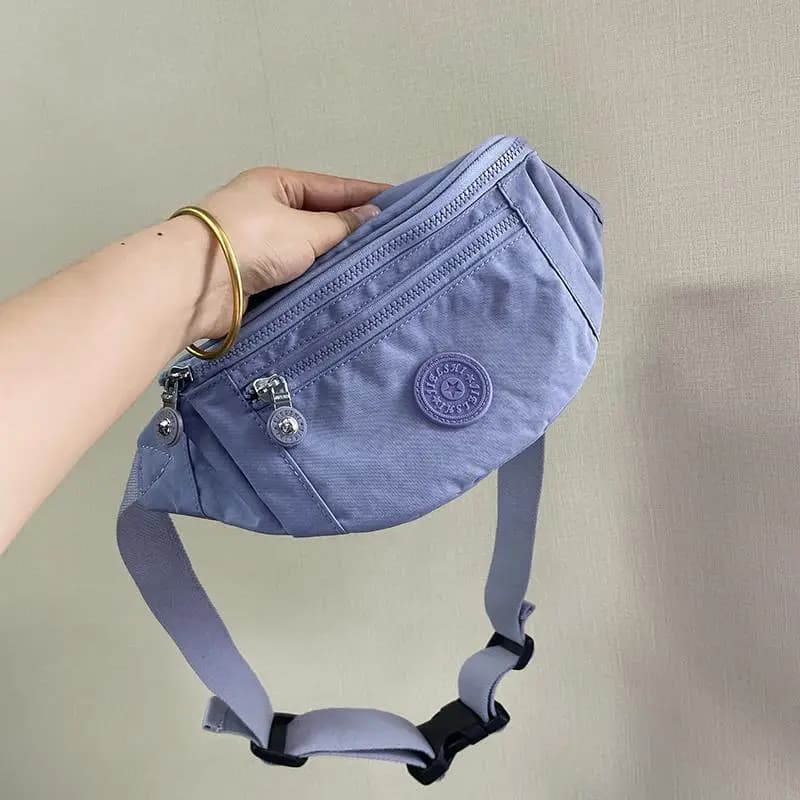 Lightweight Outdoor Unisex Waist Bag Classic Versatile Chest Bag Two-In-One Casual Style Zip Closure Color Fashion