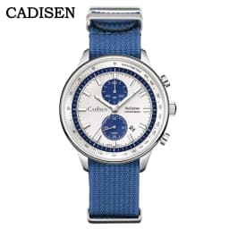 CADISEN New Mens Watches Luxury Quartz Watch For Man Chronograph Japan MIYOTA 0S11 Men Gift Luminous Waterproof Canvas Wristwatc