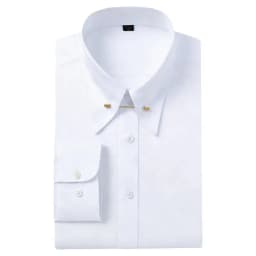 Empire Collar French Cufflinks Embroidered Men's Long-Sleeve Shirt with Big Collar Pins Man Dress Shirt for Business Formal Wear