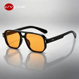 15 Colors Square Sunglasses for Men Women Double Bridge UV400 Protection Black Yellow Brown Leopard Outdoor Sun Glasses Unisex