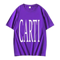 Rapper Playboi Carti T Shirt Big Font V As Seen on Carti Print Graphic T-shirt Men Hip Hop 100% Cotton Oversized Tees Streetwear