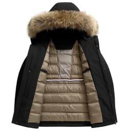 Mens Parka With Detachable Raccoon Fur Hood 90 Percent Duck Down Jacket For Men Heavy Duty Winter Coat Warm Workwear Parka