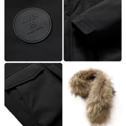 Mens Parka With Detachable Raccoon Fur Hood 90 Percent Duck Down Jacket For Men Heavy Duty Winter Coat Warm Workwear Parka