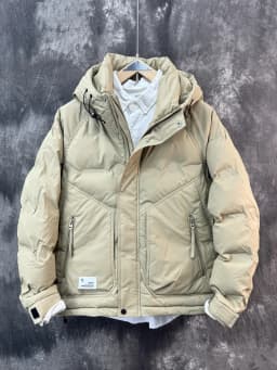 Men's Thickened Washable down Jacket Winter Trendy Handsome White Duck down Hooded Workwear Warm Outerwear Casual Style
