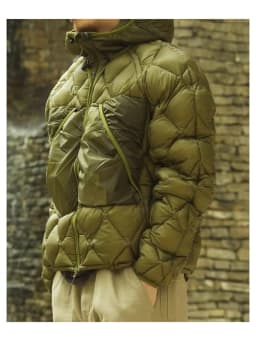 Warmth Lightweight Hooded down Jacket Roa Hiking Outdoor Clothing Youth Grey Duck down Filling Three-acetate Fiber 100%