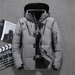 Men Down High Quality Thick Warm Winter Jacket Hooded Thicken Duck Down Parka Coat Casual Slim Overcoat With Many Pockets Mens