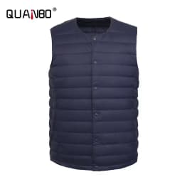 2026 New men's Sleeveless Puffer Jacket Spring Winter men 90% White Duck Down Ultra Lightweight Packable Warm Down Liner Vest