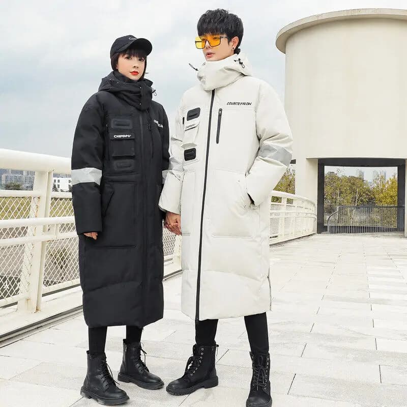-30° 2026 New Winter Cold resistant Warm Down Jacket High Quality Men's Women X-Long(Winter) Warm Fashion Brand Parkas