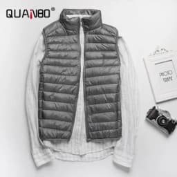 Men's Sleeveless Puffer Jacket 2025 New Autumn Spring Lightweight Water-Resistant Packable Men Down Vest Coat Plus Size 5xl 6xl